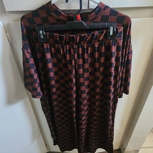 Lex Ribbed Checkerboard Playsuit In Black + Mocha